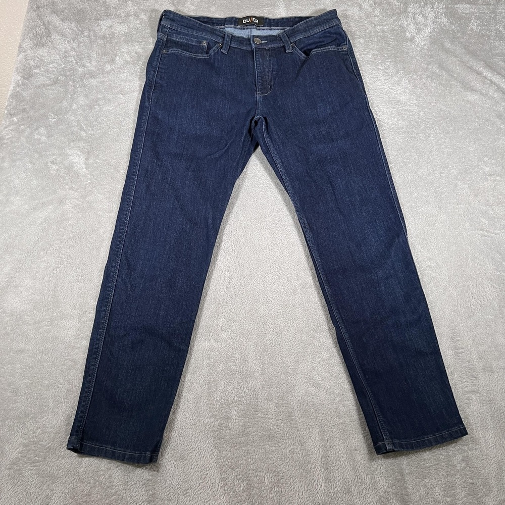 DU/ER Men's Slim Straight Jeans - Dark Indigo
